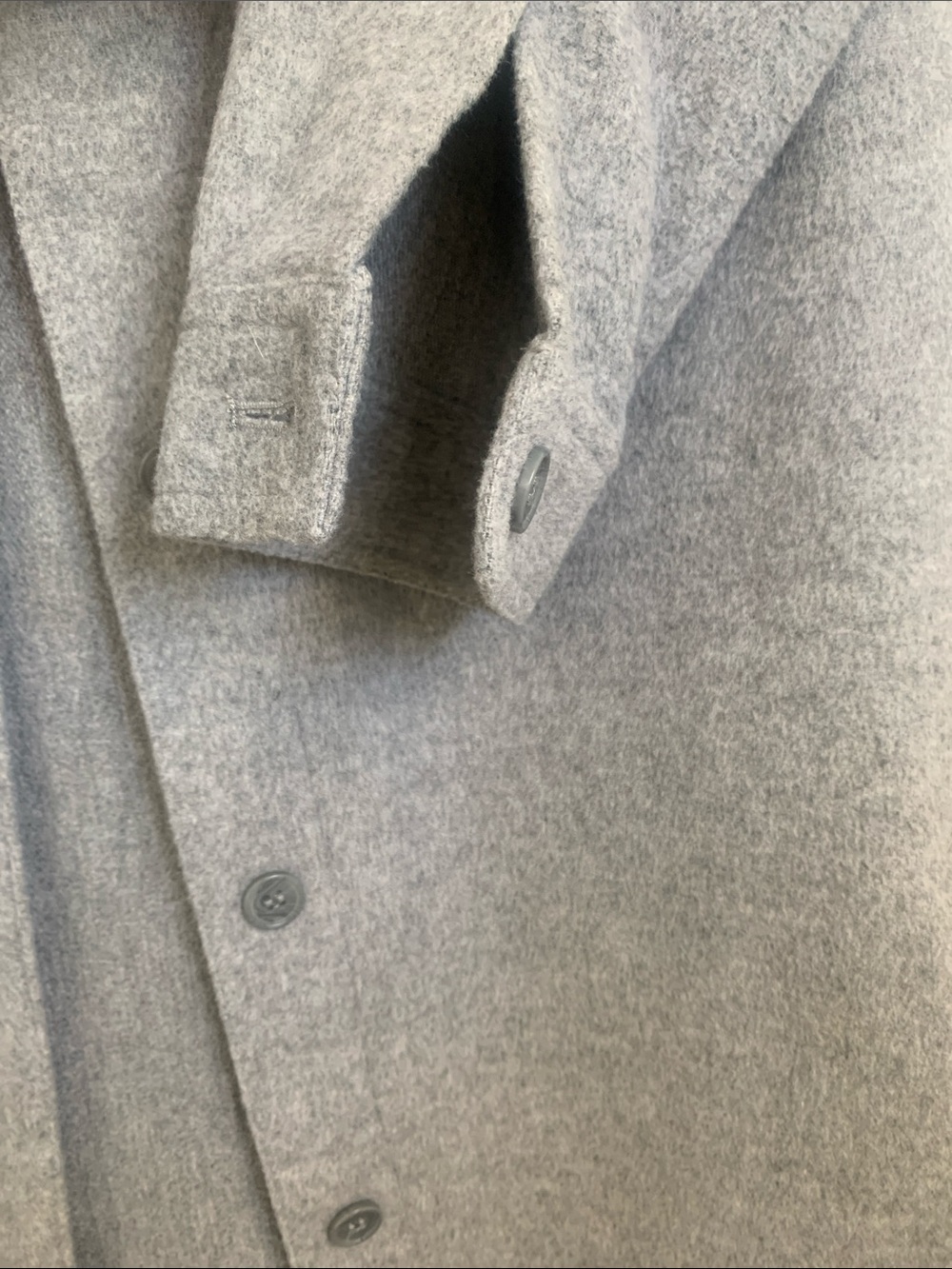 Jessica Simpson Gray Long Button-Front Trench Coat - Picture 4 of 6